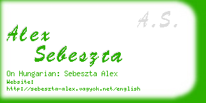 alex sebeszta business card